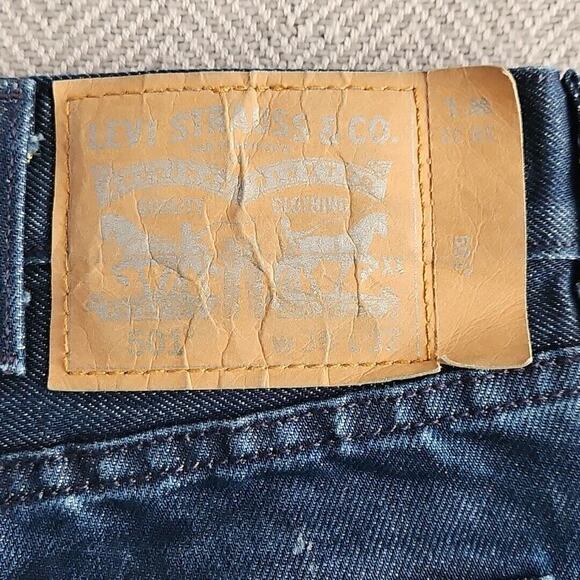 Levi's Jeans Men's W38 L32 501 Dark Wash 8% Metallic Thread PC9-00501-2749 - Picture 15 of 16